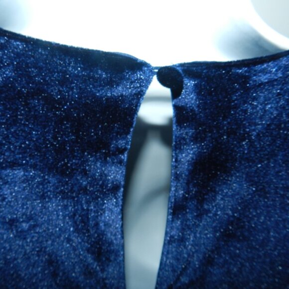 Alexia Admor Oakless Navy Velvet Flutter Flare Sleeve Dress XL $245 🆕⌚📦🏃💨🚚 - Picture 11 of 16